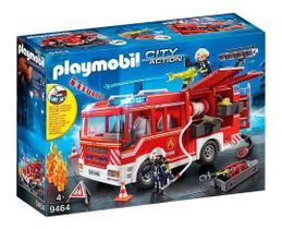 Playmobil Caminhão Viatura De Bombeiros Bonecos Sunny