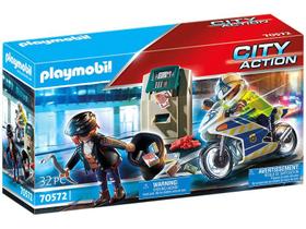 Playmobil City Action Caixa Eletrônico com - Policial e o Fugitivo 32 Peças