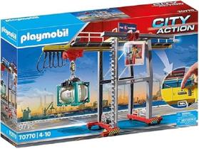 Playmobil City Action Guindaste de Carga Com Conteiner - 60 Cm Com Motor Eletrico - 94 peças Playmobil City Action Guindaste de Carga Com Conteiner - 60 Cm Com Motor Eletrico - 94 peças