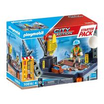 Playmobil - city action - starter pack - canteiro de obras -70816 - Sunny Brinquedos