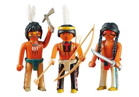 Playmobil Complemento 3 Figuras de Guerreiros Nativos Americanos