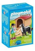 Playmobil Country - Cachorro Com Casinha E Menina 7 peças