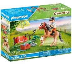 Playmobil Country Fazenda - Pôneis Cavalo Connemar -22 peças