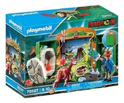 Playmobil Dinos -Maleta Cenario Com Explorador E Dinossauro 59 peças