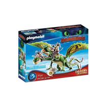 Playmobil Dragon Racing: Ruffnut e Tuffnut com Barf e Belch