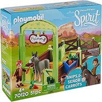 Playmobil DreamWorks Spirit: Snips, Señor Carrots e Barraca para Cavalos