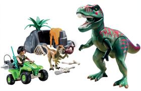 Playmobil Explorer Quad com T-Rex Multicolor