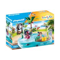 Playmobil - family fun - piscina pequena com esguicho água - 70610 - Sunny Brinquedos