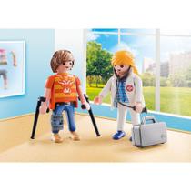 Playmobil - figura médico e paciente - sunny - Sunny Brinquedos