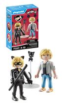 Playmobil Miraculous: Adrien e Cat Noir com Acessórios