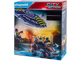 Playmobil Polícia com Paraquedas City Action - 50 Peças