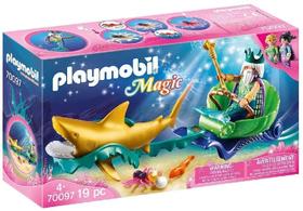 PLAYMOBIL Sereia Rei do Mar com Carruagem de Tubarão, Colorido (70097)