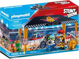 Playmobil Stunt Show Service Tenda Multicolor, 28.4 x 18.7 x 9.3 cm