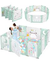 Playpen Bebê Dripex Dobrável - 14 Painéis com Portão Ajustável