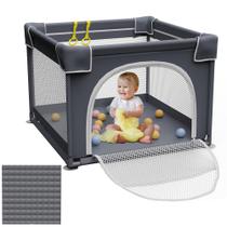 Playpen Infantil Grobeybees 91x91cm - Para Interiores e Exteriores com Tapete