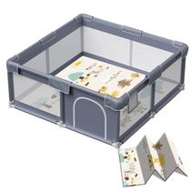 Playpen Jaobeem com Tapete Impermeável para Bebês e Crianças Playpen Jaobeem com Tapete Impermeável para Bebês e Crianças
