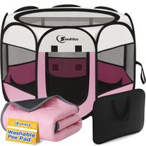 Playpen Siedihit Pink Puppy para cachorro e gato com bolsa de transporte Playpen Siedihit Pink Puppy para cachorro e gato com bolsa de transporte