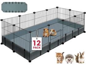 Playpen VISCOO para Pets - 12 Painéis com Tapete Impermeável Playpen VISCOO para Pets - 12 Painéis com Tapete Impermeável