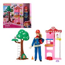 Playset Barbie Boneca Profissões Bombeira C/Acessórios - Mattel