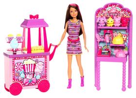 Playset Barbie Irmãs Pipoca e Souvenirs Mattel