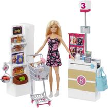 Playset Barbie Supermarket com 25 Acessórios e Boneca