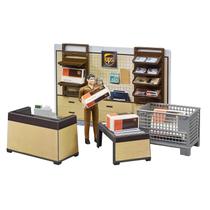 Playset Bruder bworld UPS Store com bonecos e acessórios
