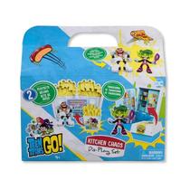 Playset caos na cozinha c/ 2 bonecos jovens titas em açao - sunny Playset caos na cozinha c/ 2 bonecos jovens titas em açao - sunny