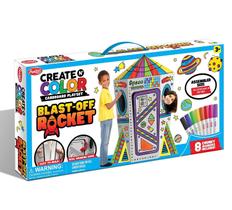 Playset Cardboard Blast-Off Rocket Anker Play Criar e colorir Playset Cardboard Blast-Off Rocket Anker Play Criar e colorir