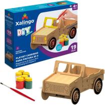 Playset Carrinho 3D para Pintura 19 peças Xalingo Playset Carrinho 3D para Pintura 19 peças Xalingo