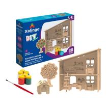 Playset Casinha 3D para Pintura 38 peças Xalingo - Xalingo Brinquedos Playset Casinha 3D para Pintura 38 peças Xalingo - Xalingo Brinquedos