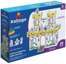 Playset castelo medieval para colorir