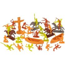 Playset Colecionável Forte Apache Índios 24 Figuras e Totem Gulliver Playset Colecionável Forte Apache Índios 24 Figuras e Totem Gulliver