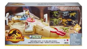 Playset com 6 Mini Dinossauros - Arena de Batalha - Jurassic World Dominion - Mattel