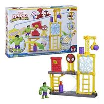 Playset com boneco figura hulk plk spidey amazing friends arena hasbro f3717