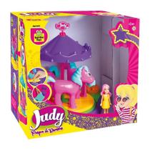 Playset com Mini Boneca Judy Parque Carrossel Samba Toys