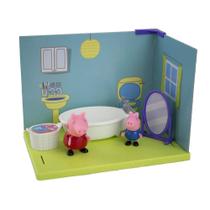 Playset com Mini Figuras - Casa da Peppa - Banheiro - Peppa Pig - Sunny