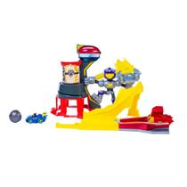 Playset com Mini Veículo - Patrulha Canina - Mighty Pups - Meteor Mighty - Sunny