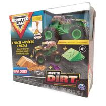 Playset com Rampa e Veículo - Monster Jam - Grave Digger