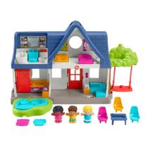 Playset Fisher-Price Little People Casinha dos Amigos Mattel 10 Peças