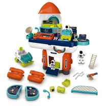 Playset Foguete Infantil Playset 2 Em 1 Luz E Som Astronautas Veículo Lunar Presente Para Crianças Playset Foguete Infantil Playset 2 Em 1 Luz E Som Astronautas Veículo Lunar Presente Para Crianças