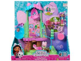 Playset Gabbys Dollhouse Kitty Fadinha com Casa - na Árvor Sunny Brinquedos 9 Peças