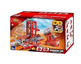 Playset Garagem Car 2 Em 1 Bravos Bombeiros Vermelho CGR-831 - Fênix