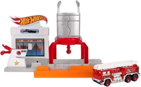 Playset Hot Wheels Blaze Blast com dobrável e carro Playset Hot Wheels Blaze Blast com dobrável e carro