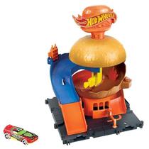 Playset Hot Wheels City Pista Drive Thru do Hambúrguer - Mattel UNICA