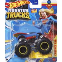 Playset Hot Wheels Monster Trucks Super Girl com carro triturável Playset Hot Wheels Monster Trucks Super Girl com carro triturável
