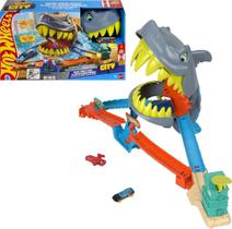 Playset JHL96 Hot Wheels Pista City Shark Chomp Beach Praia do Tubarão Escala 164 Mattel Playset JHL96 Hot Wheels Pista City Shark Chomp Beach Praia do Tubarão Escala 164 Mattel
