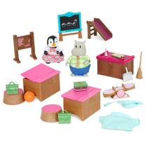 Playset Lil Woodzeez Sala de aula e playground com 2 bonecas 3+