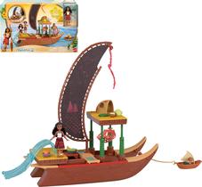 Playset Mattel Disney Moana's Adventure Canoe com boneca e acessório