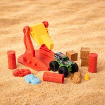 Playset Monster Jam Grave Digger Lanzador para crianças 3+