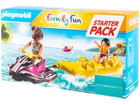 Playset Playmobil Starter Pack - Jet Ski com Banana Boat Sunny Brinquedos 10 Peças